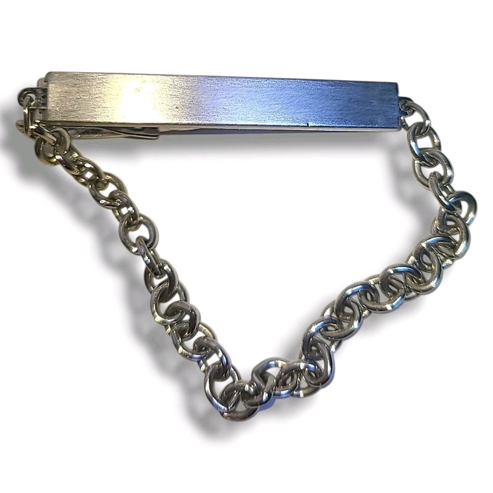 Vintage Silver Tone‎ Sarah Coventry Sliding Expandable Tie Bar Clip